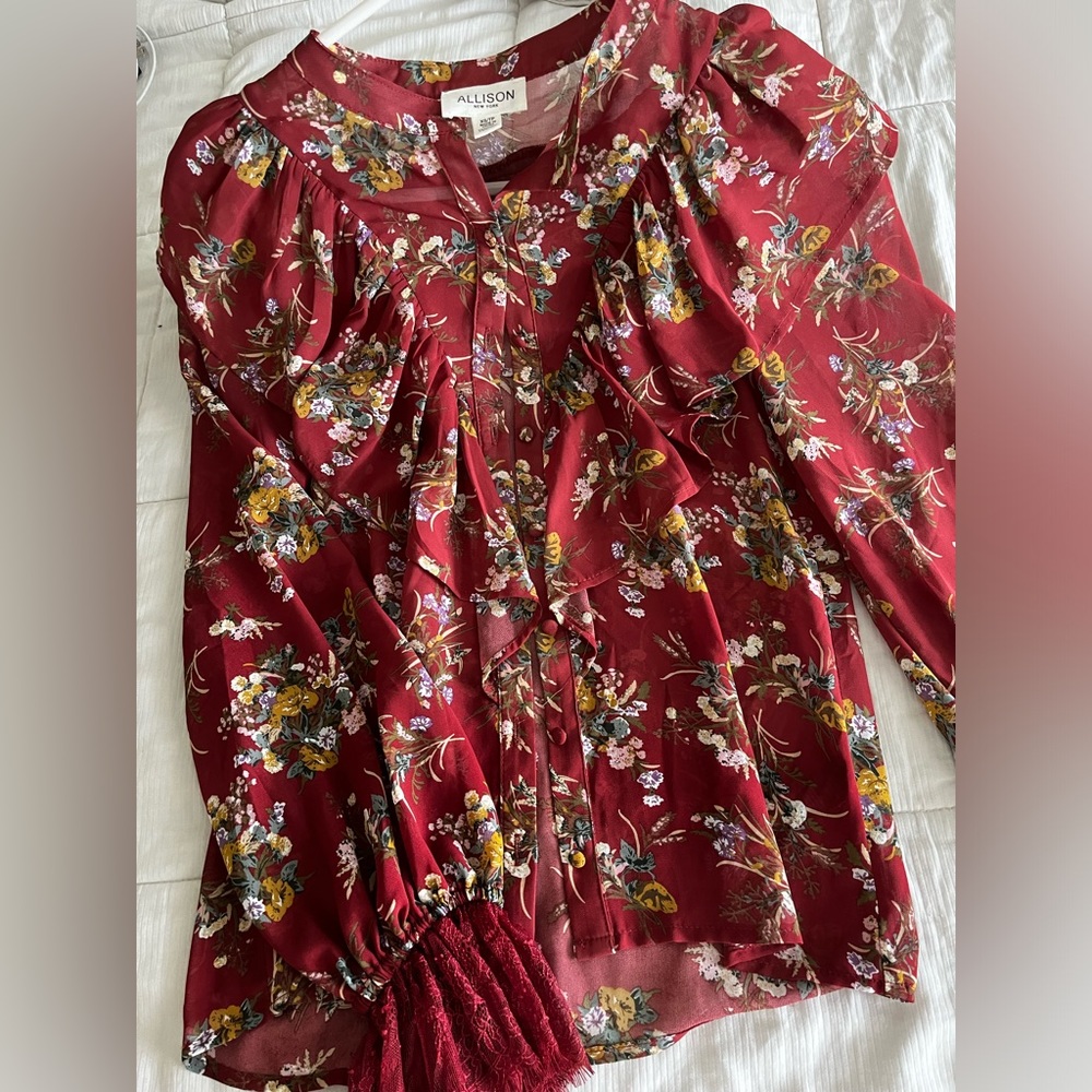 Sheer see through spring button up